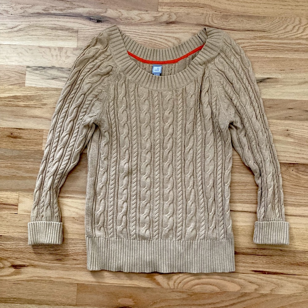 Camel Fall Knit Sweater